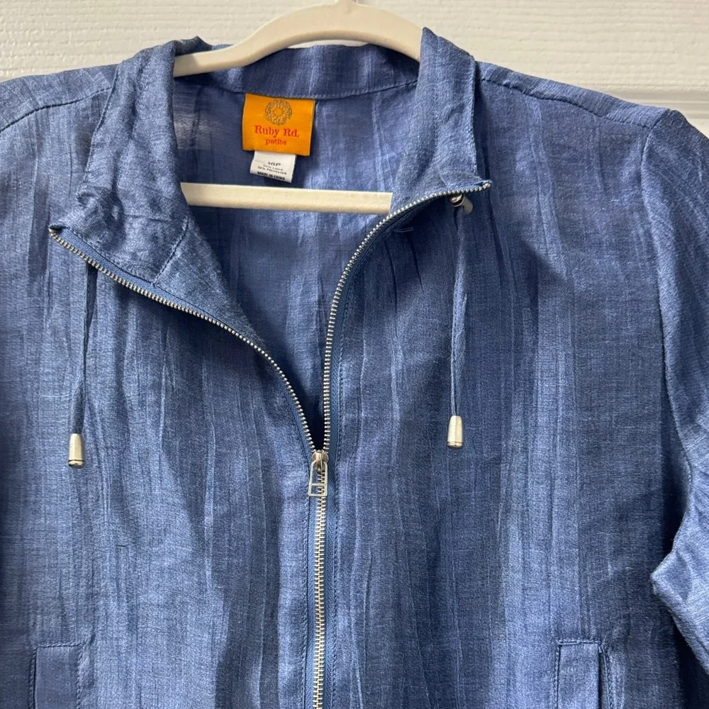 Ruby Rd. Navy Utility Jacket - Picture 4 of 5